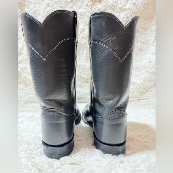 Justin Roper Cowboy Boots 3025 Gray Men 6.5C Made in USA VTG Y2K 87' Stock - Picture 7 of 17